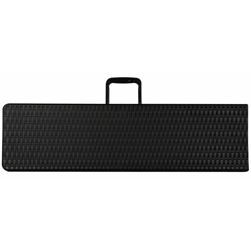 Perel Składana ławka stylizowana na wiklinową, czarna, FP160R