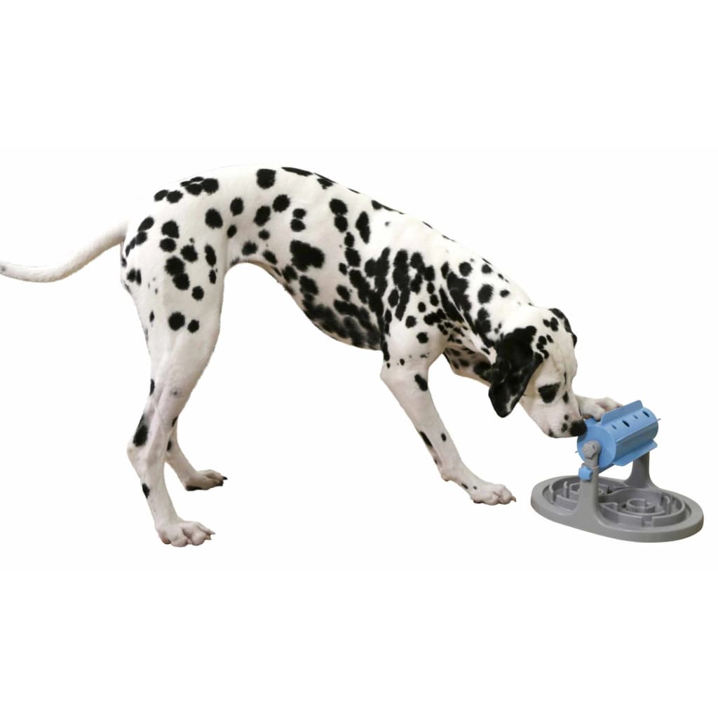 Kerbl Miska dla psa spowalniająca jedzenie, z rolką, niebiesko-szara