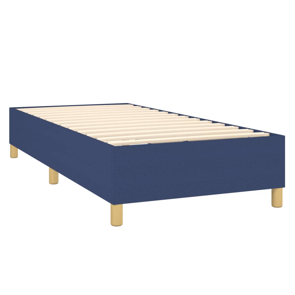 vidaXL Rama łóżka, niebieska, 80 x 200 cm, tapicerowana tkaniną