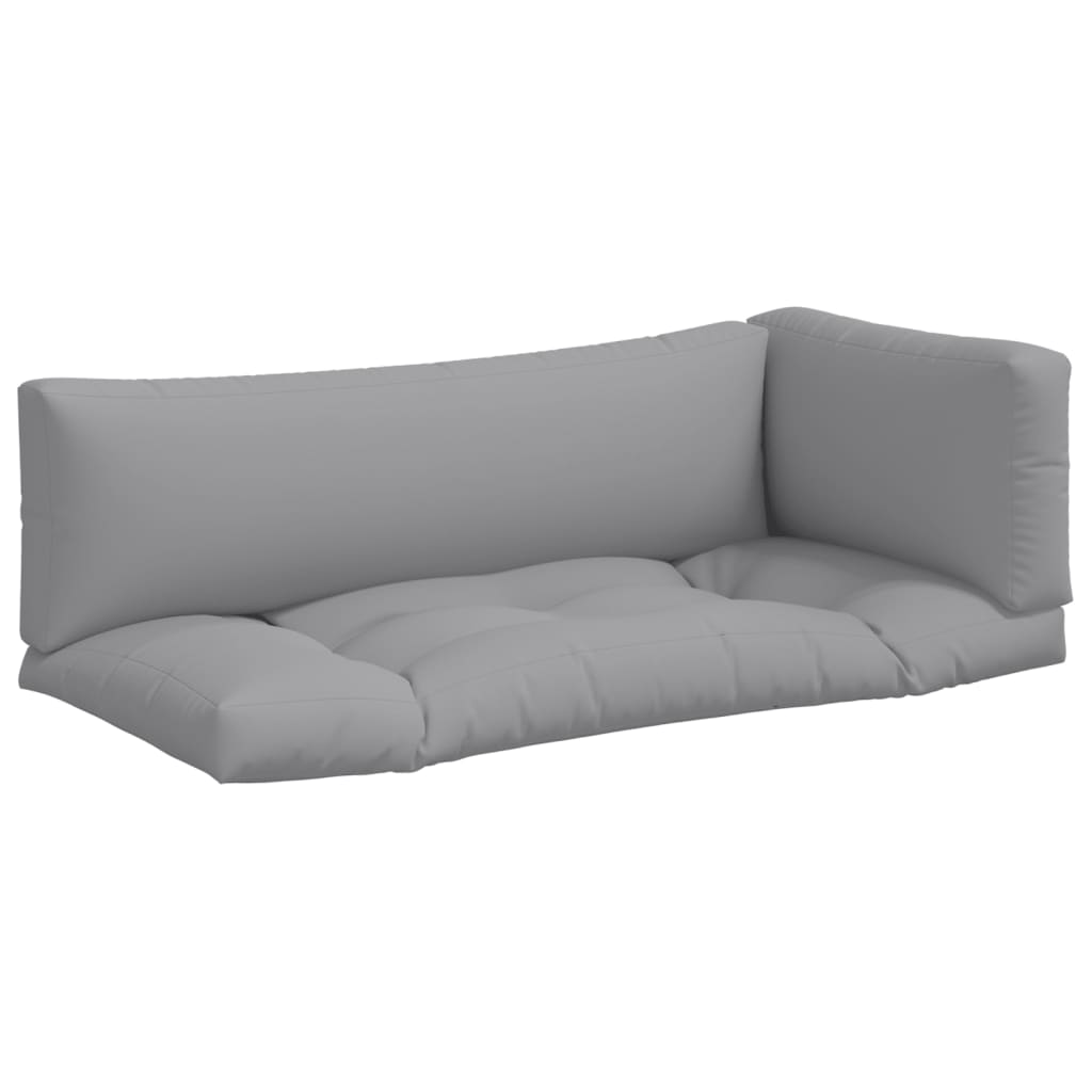 vidaXL Poduszki na sofę z palet, 3 szt., szare
