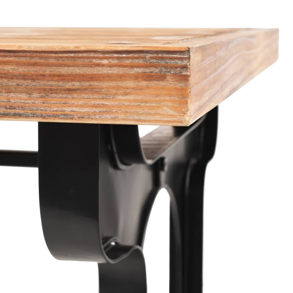 vidaXL Stół jadalniany, blat z litego drewna jodłowego, 122x65x82 cm