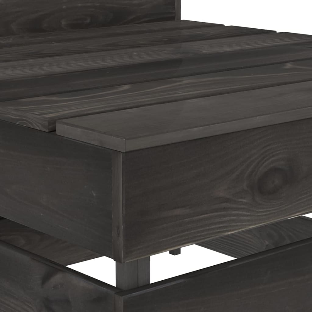 vidaXL Ogrodowa sofa 3-osobowa, impregnowane na szaro drewno sosnowe