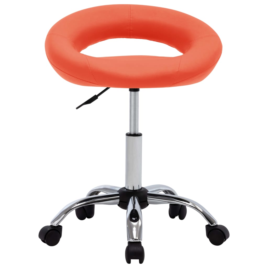vidaXL Obrotowe krzesła stołowe, 2 szt., pomarańczowe, sztuczna skóra