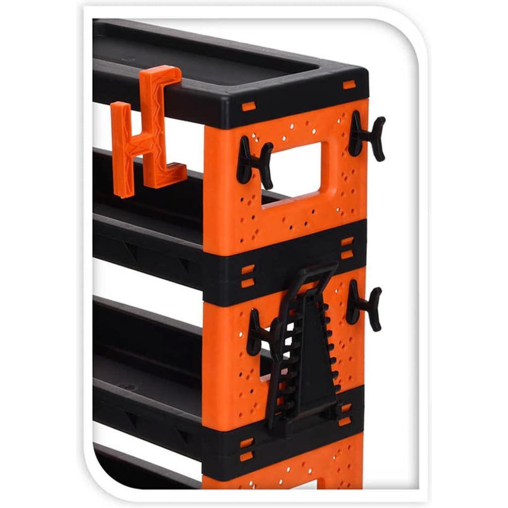 FX-Tools Wózek na narzędzia, 4-poziomowy, czarno-pomarańczowy