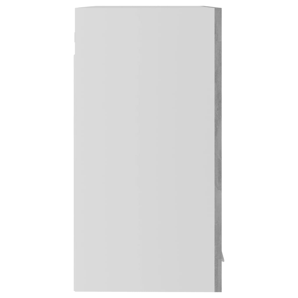 vidaXL Szafka wisząca z szybą, szarość betonu, 60x31x60 cm, płyta