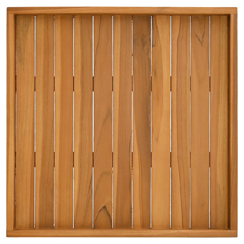 vidaXL Taca, 60x60 cm, lite drewno tekowe
