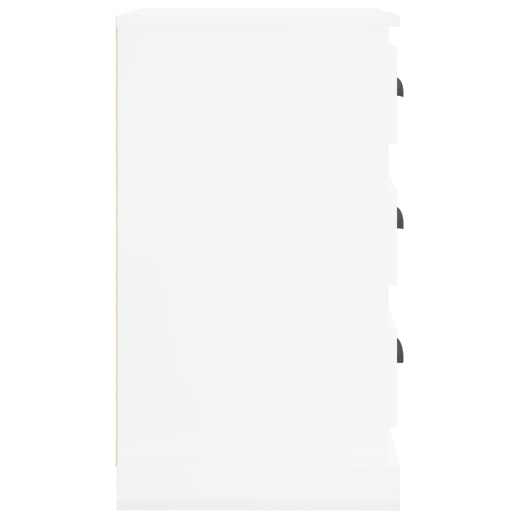 vidaXL Szafka nocna, wysoki połysk, biała, 39x39x67 cm