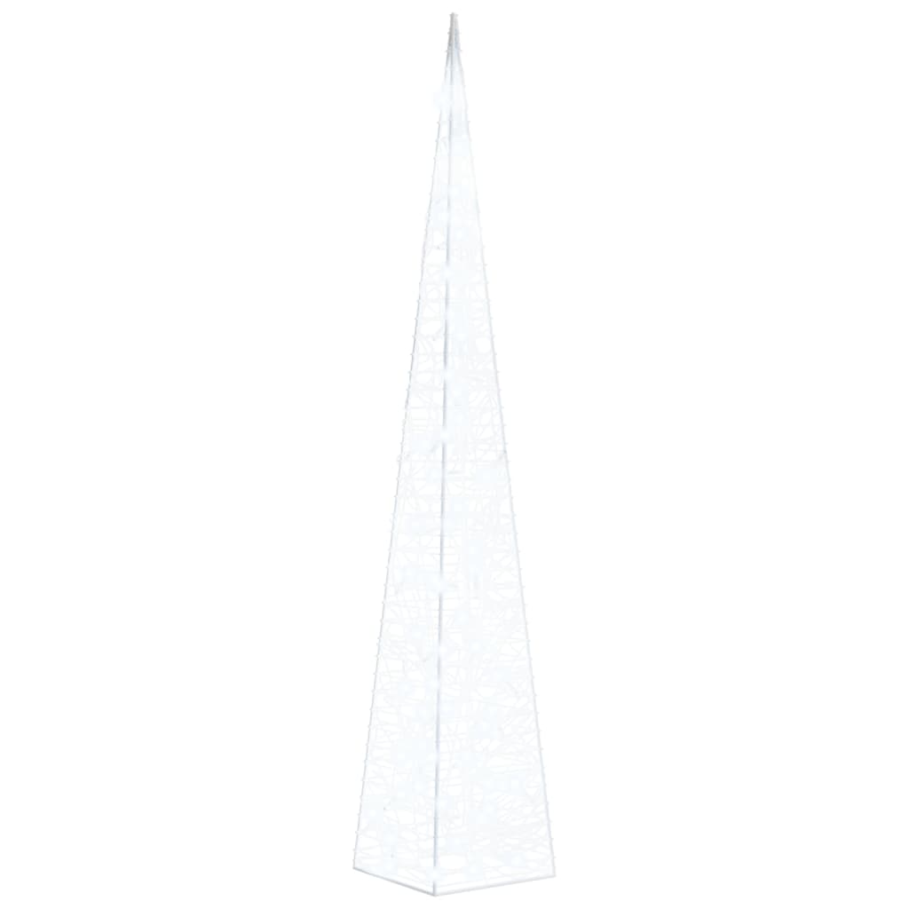 vidaXL Stożek dekoracyjny, akrylowy, zimne białe LED, 120 cm