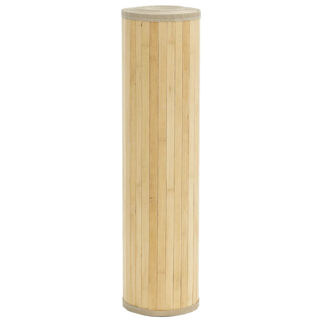 vidaXL Dywan prostokątny, jasny naturalny, 80x100 cm, bambusowy