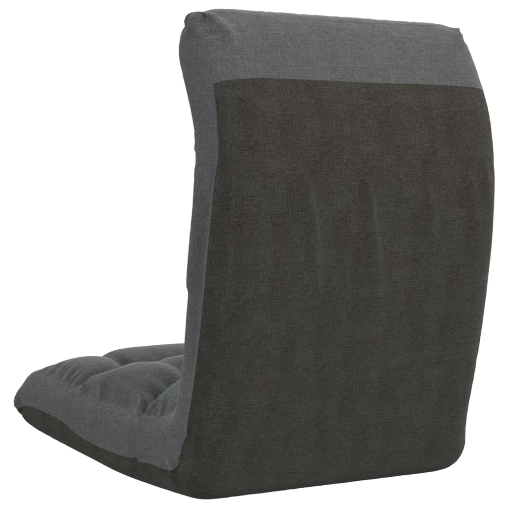 vidaXL Składane krzesło podłogowe, jasnoszare, obite tkaniną