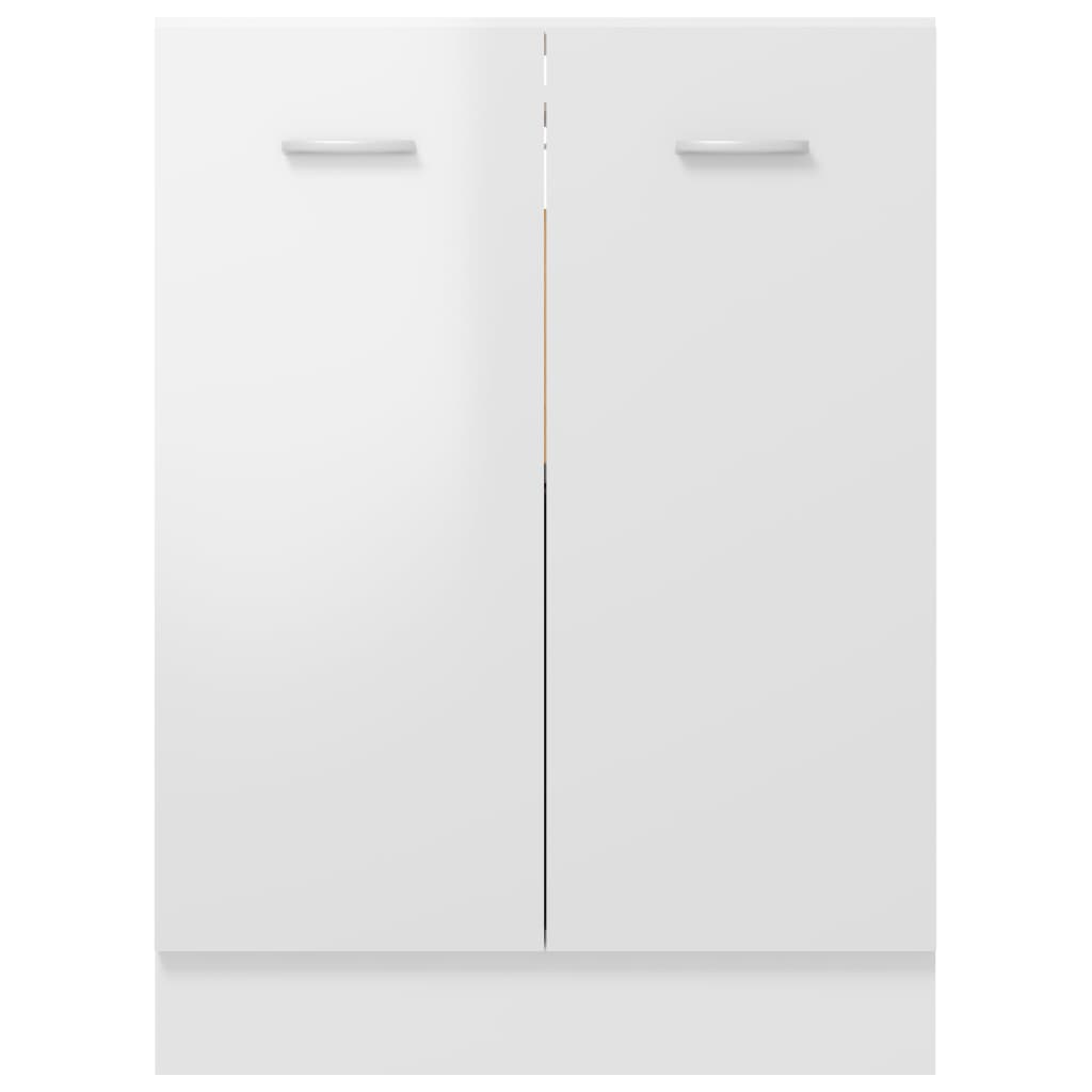 vidaXL Szafka kuchenna, wysoki połysk, biała, 60x46x81,5 cm