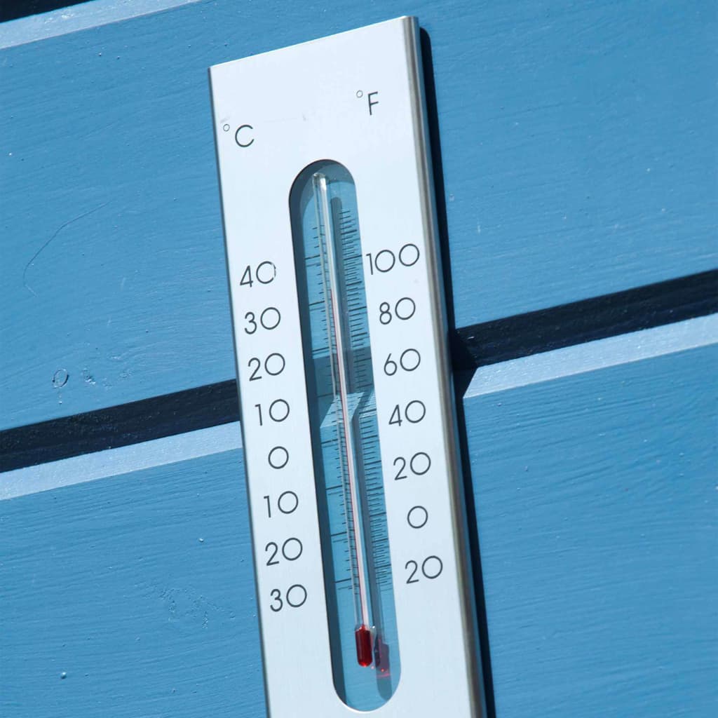Nature Zewnętrzny termometr ścienny, aluminiowy, 7 x 1 x 23 cm