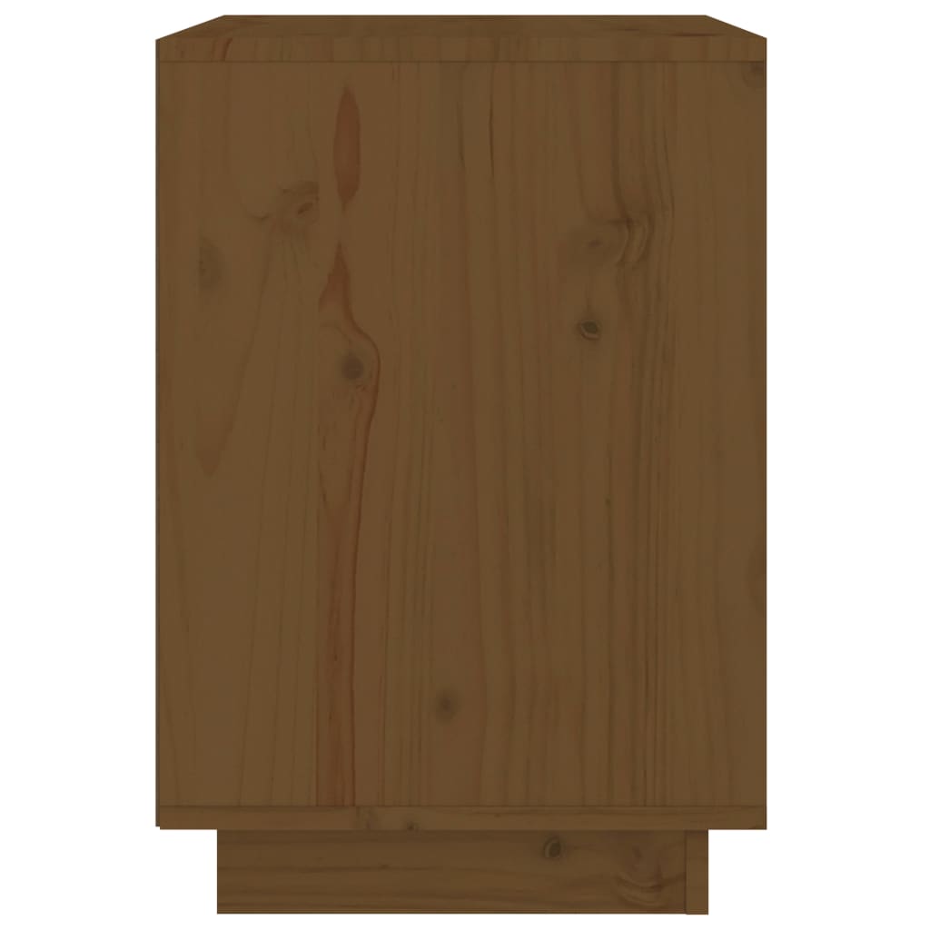 vidaXL Szafka nocna, miodowy brąz, 40x35x50 cm, lite drewno sosnowe