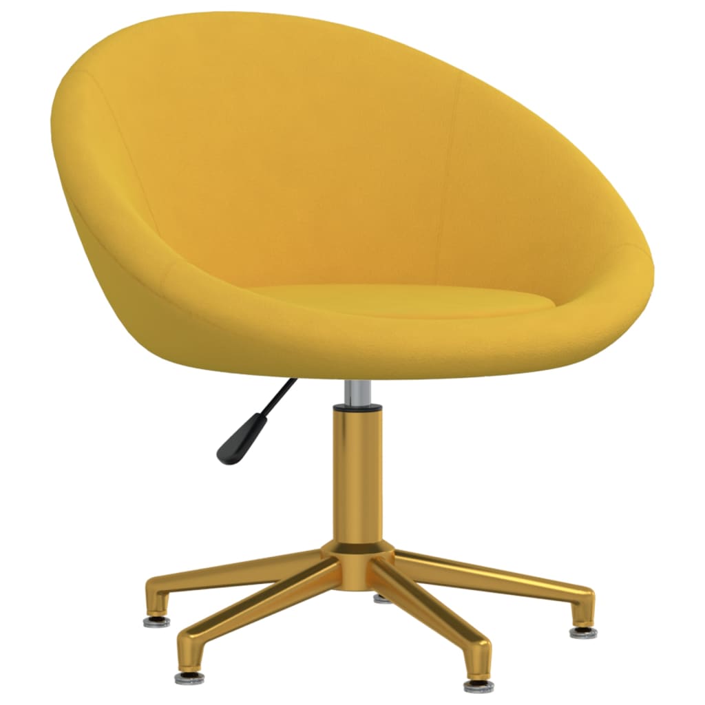 vidaXL Krzesła stołowe, 4 szt., żółte, aksamitne