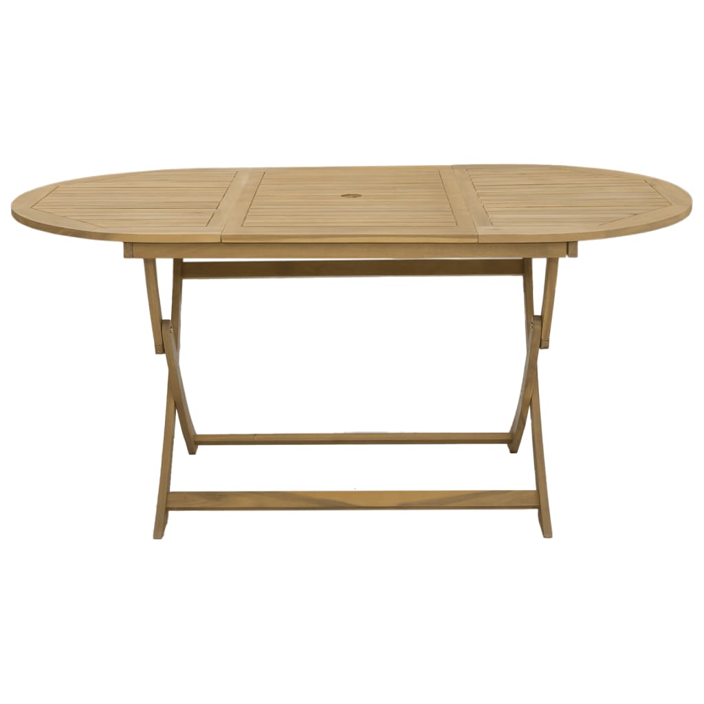 vidaXL Składany stół ogrodowy, 160x85x75 cm, lite drewno akacjowe