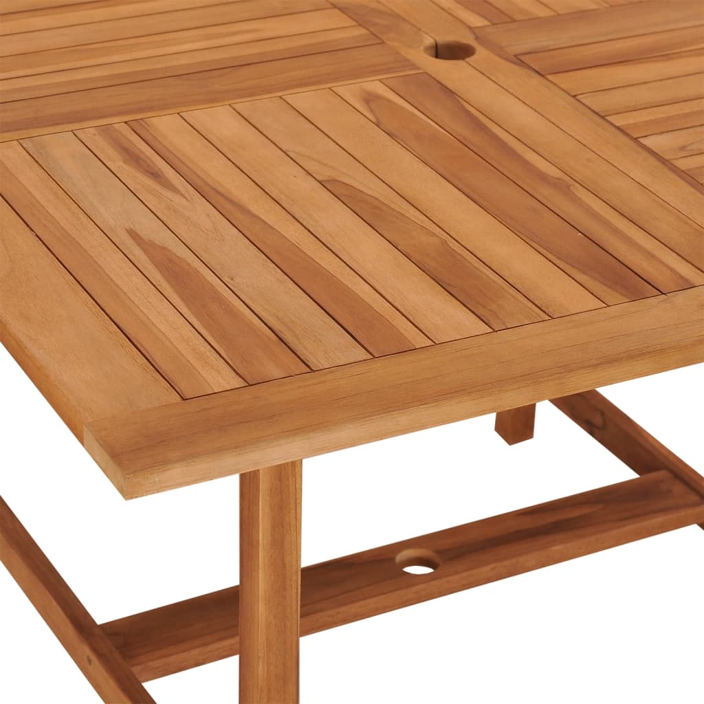 vidaXL Ogrodowy stół jadalniany, 110x110x75 cm, lite drewno tekowe
