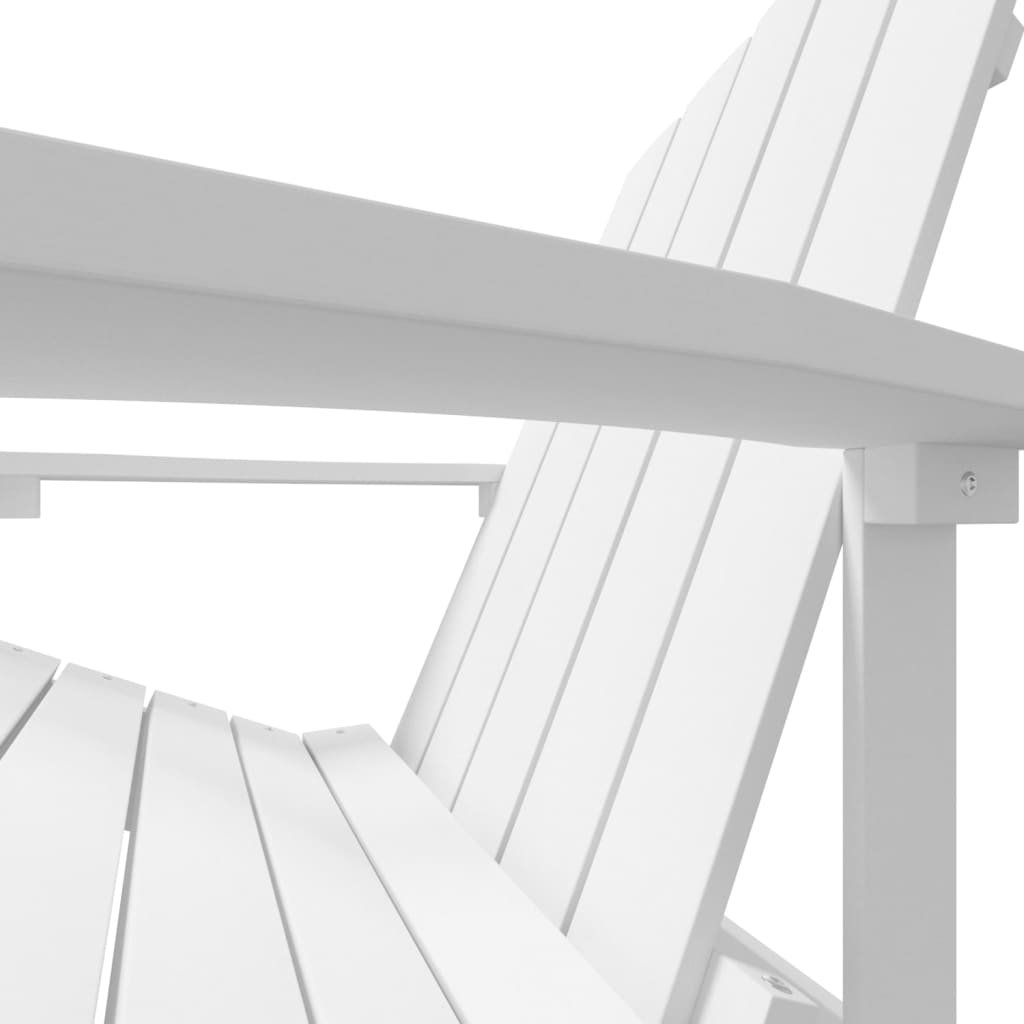 vidaXL Krzesło ogrodowe Adirondack, HDPE, białe