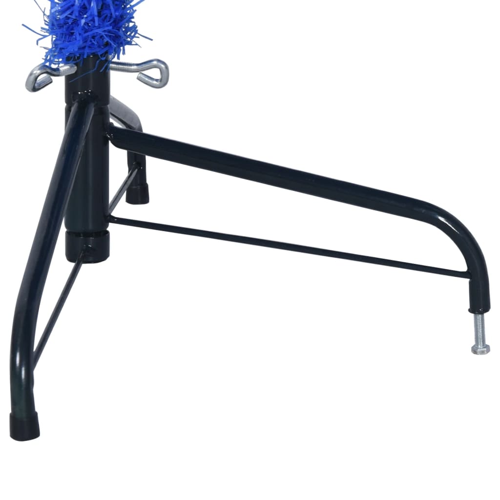 vidaXL Sztuczna choinka połówka ze stojakiem, niebieska, 180 cm, PVC