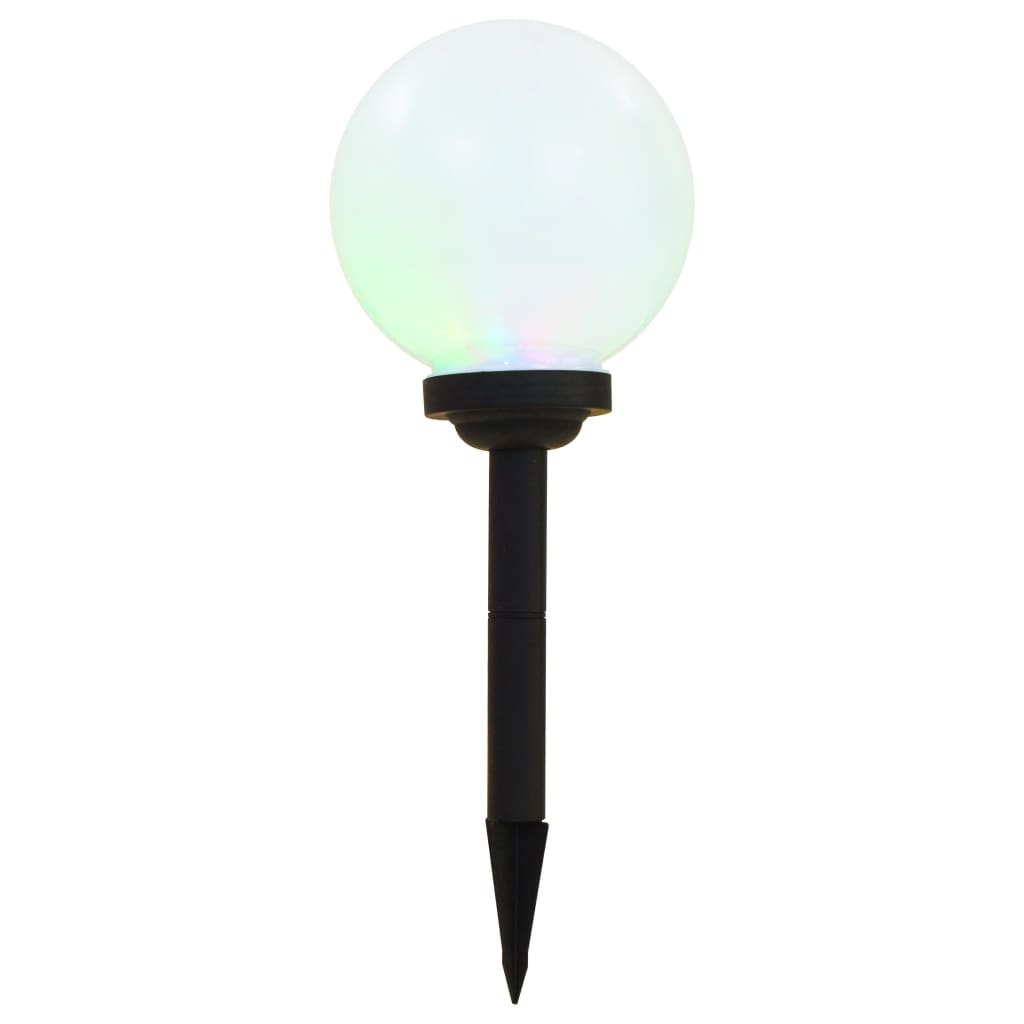 vidaXL Lampy solarne do ogrodu, 6 szt., LED, kuliste, 20 cm, RGB