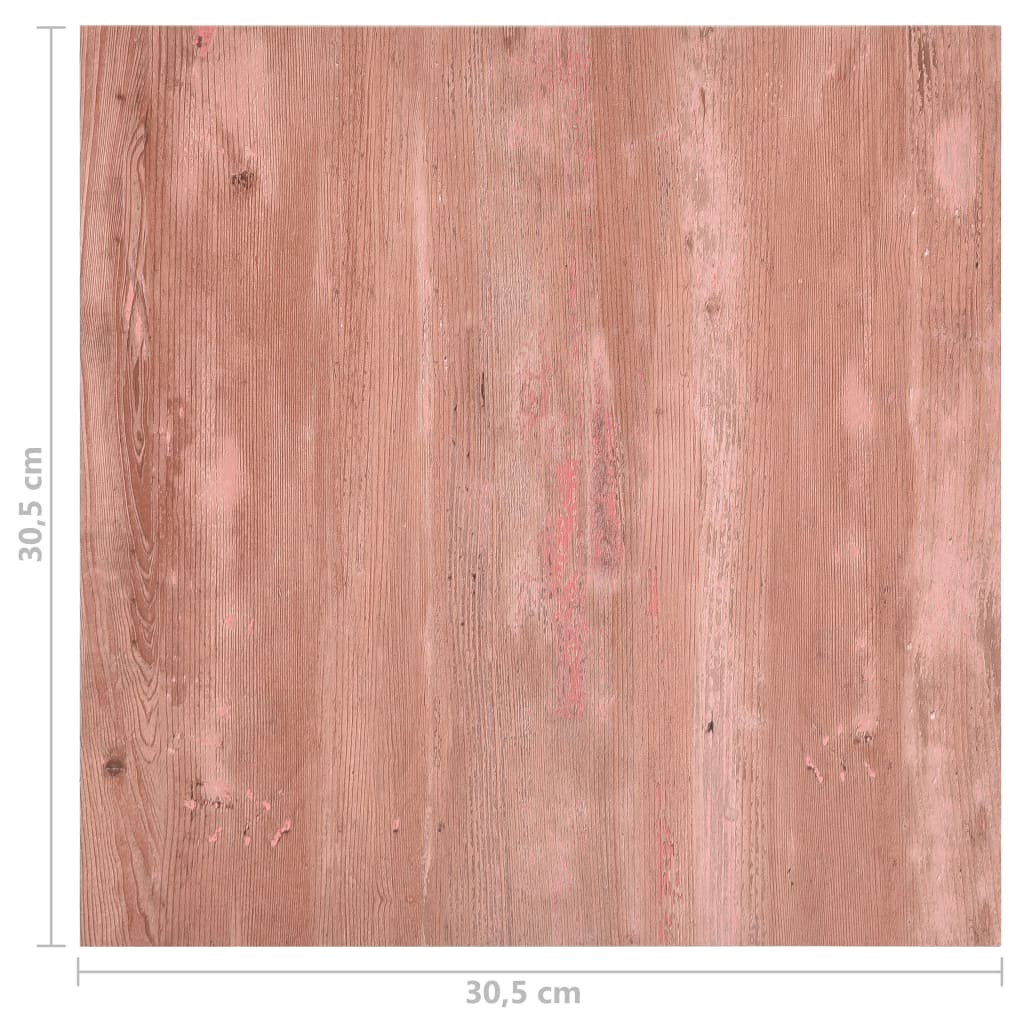 vidaXL Samoprzylepne panele podłogowe, 20 szt., PVC, 1,86 m², czerwone