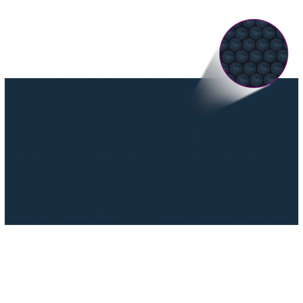 vidaXL Pływająca folia solarna z PE, 732x366 cm, czarno-niebieska