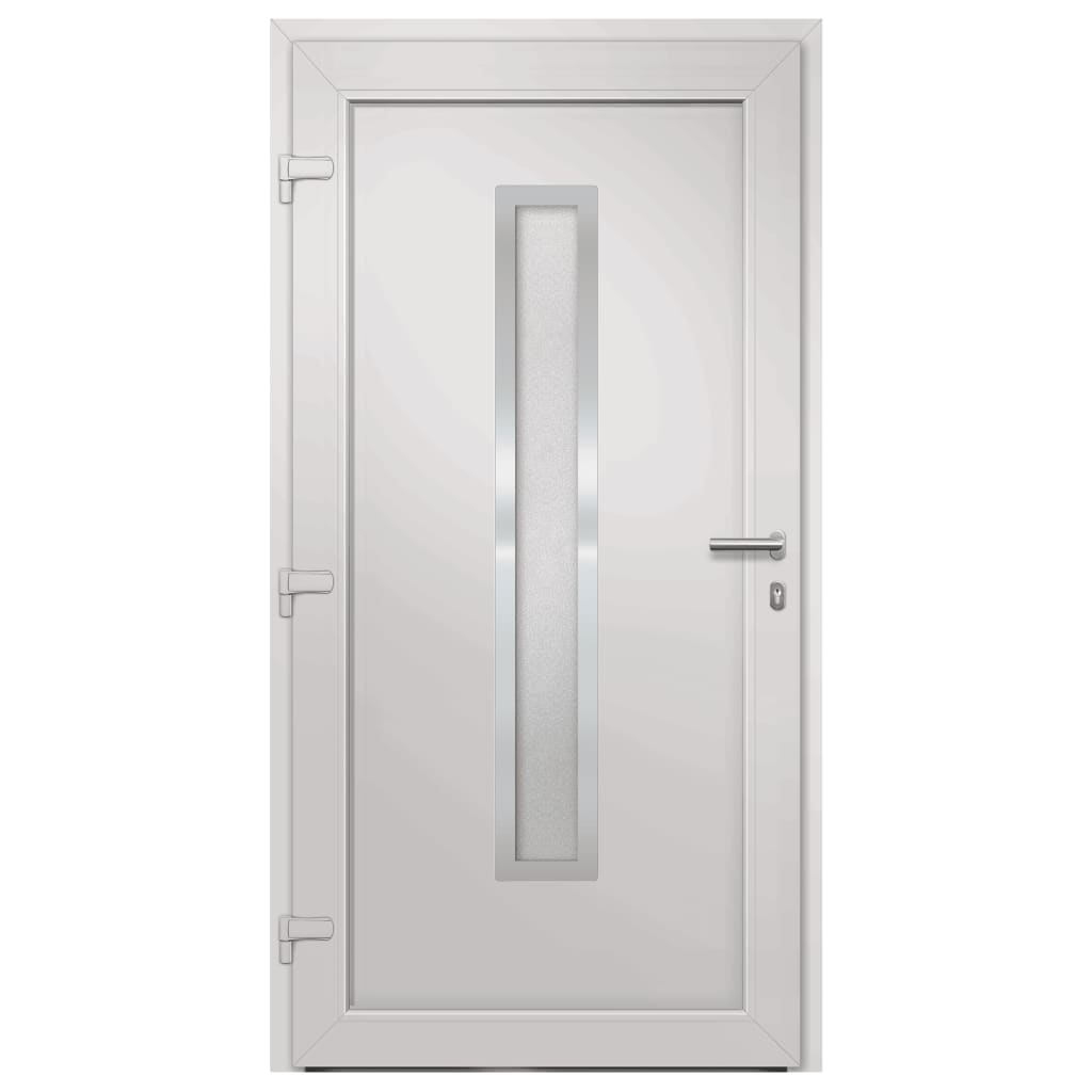 vidaXL Drzwi wejściowe zewnętrzne, białe, 108 x 208 cm