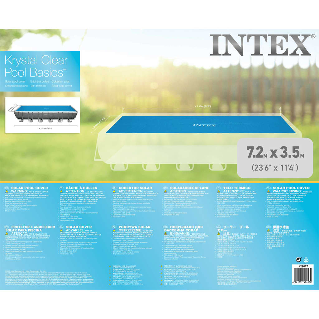 Intex Solarna plandeka na basen, prostokątna, 732 x 366 cm