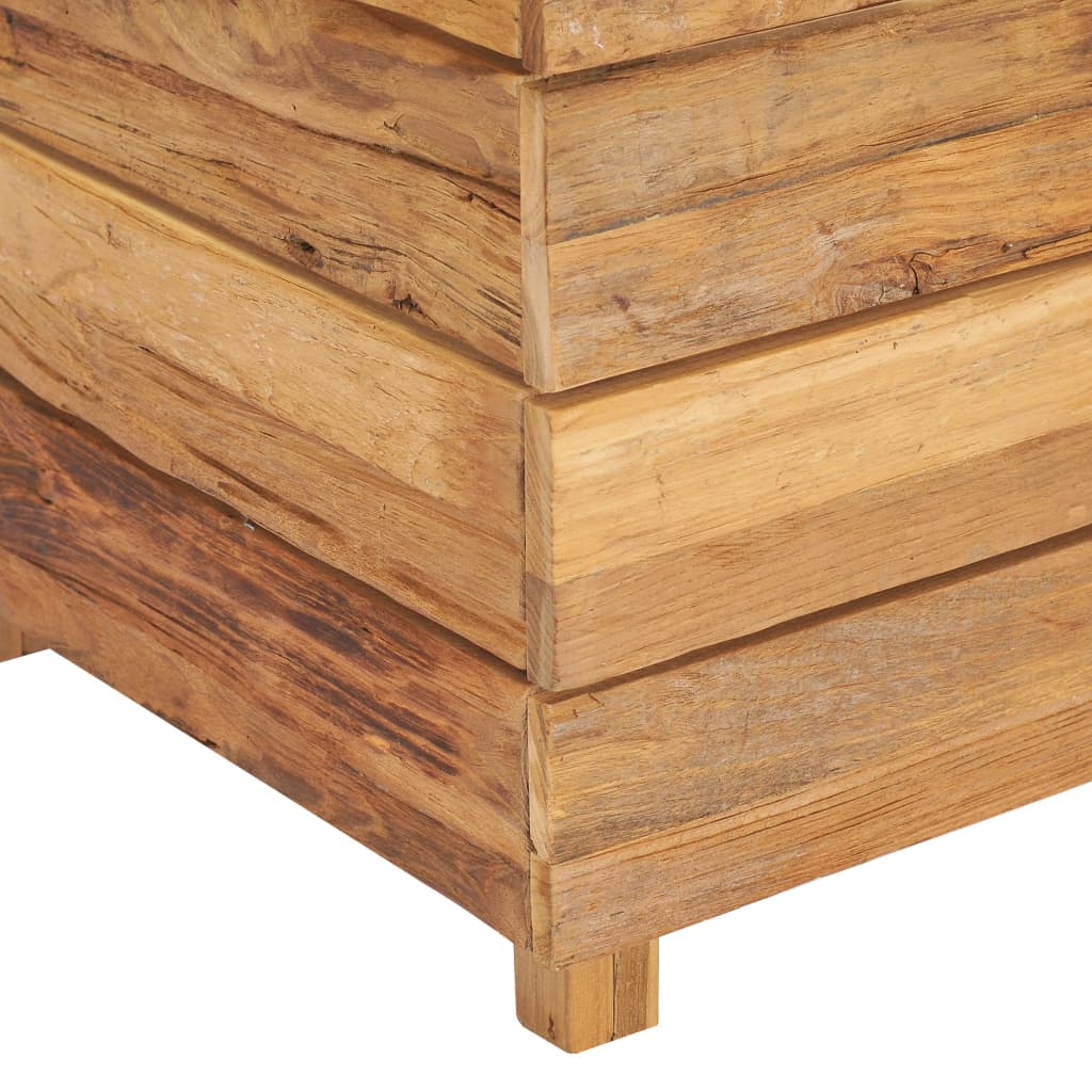 vidaXL Podwyższona donica 100x40x72 cm drewno tekowe z recyklingu/stal