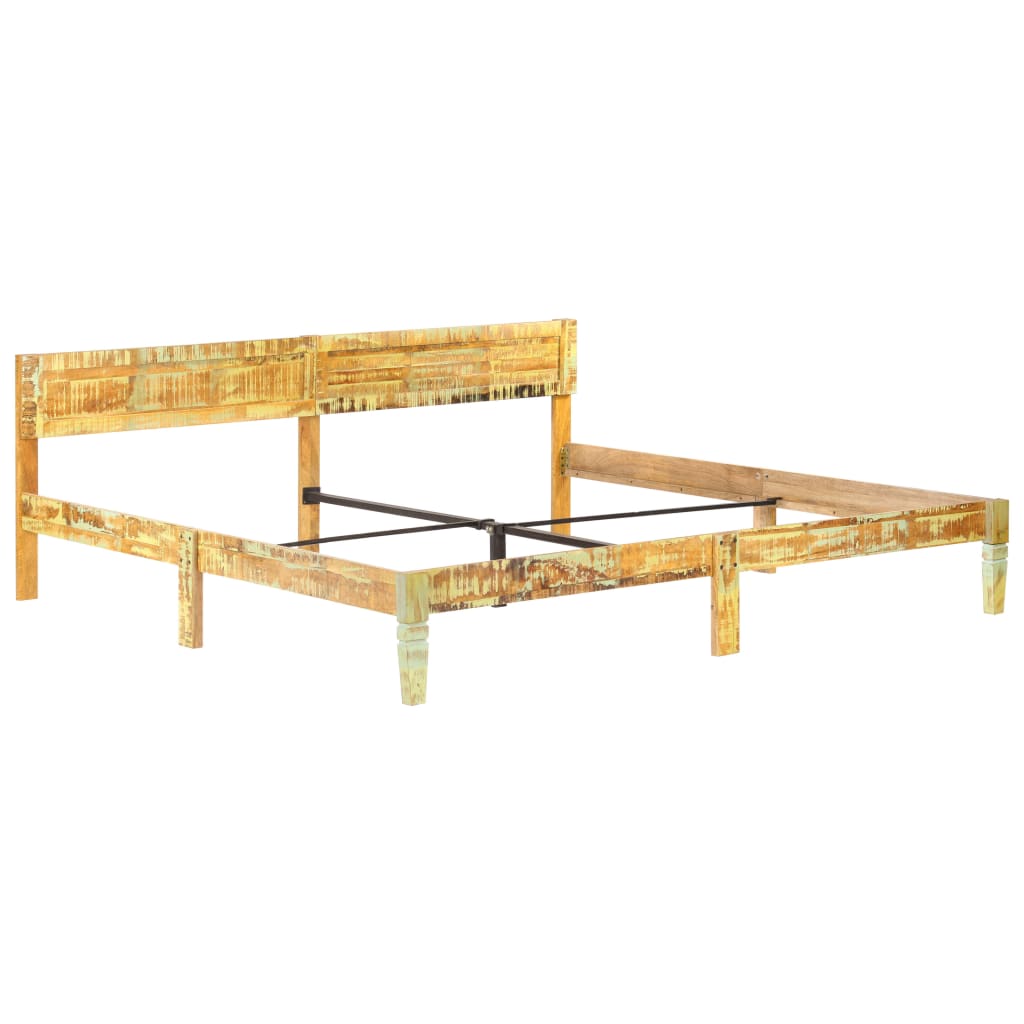 vidaXL Rama łóżka z litego drewna z odzysku, 200 x 200 cm