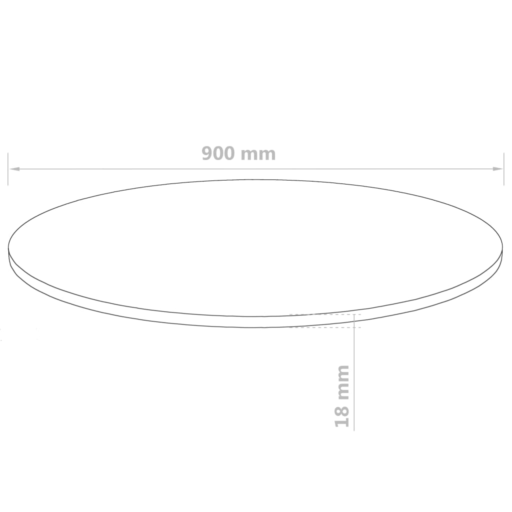 vidaXL Blat stołu, okrągły, MDF, 900 x 18 mm
