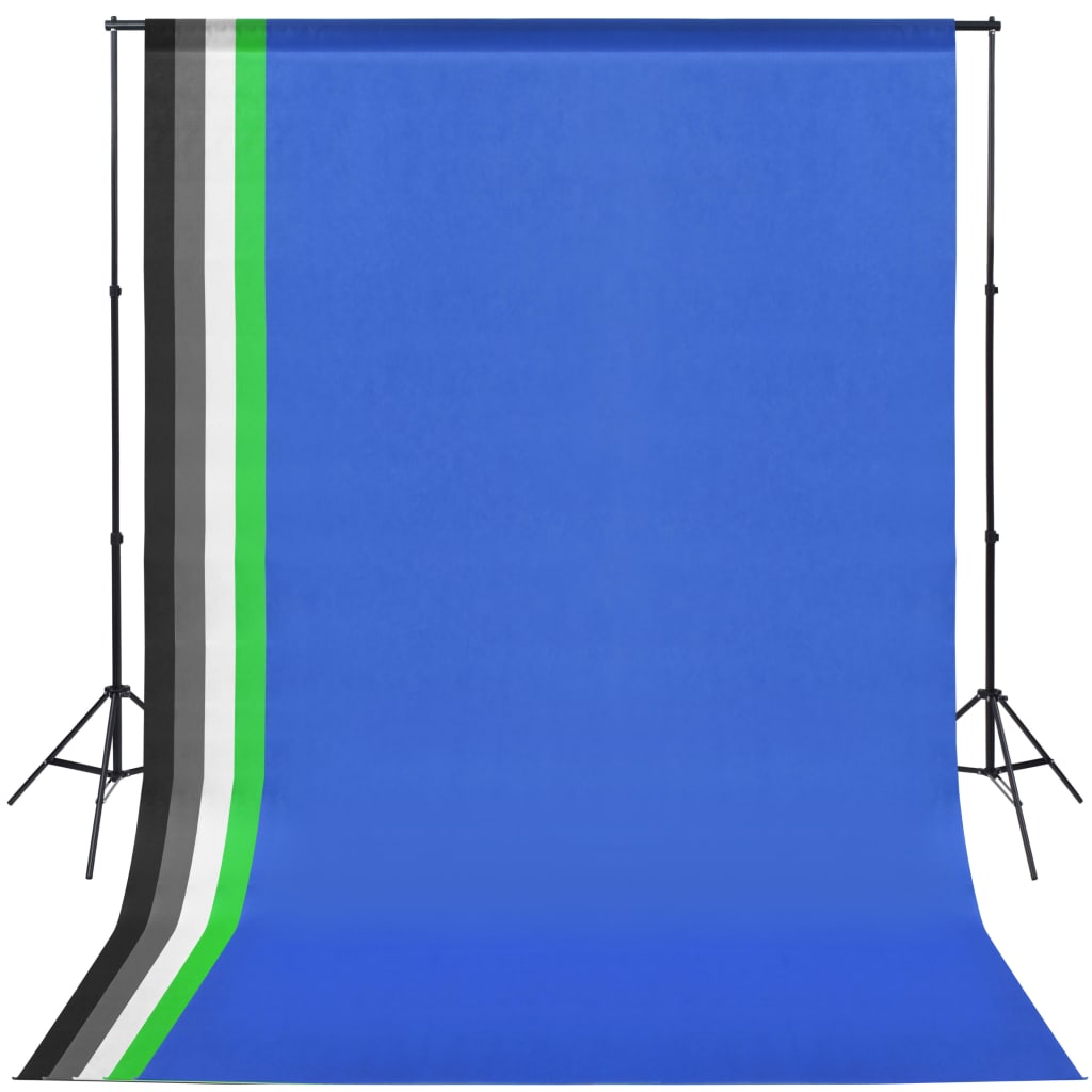 vidaXL Sprzęt do studia fotograficznego: tło 5 kolorów i 2 parasolki