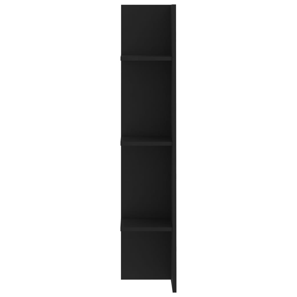 vidaXL Szafka pod TV, czarna, 152x22x113 cm, materiał drewnopochodny