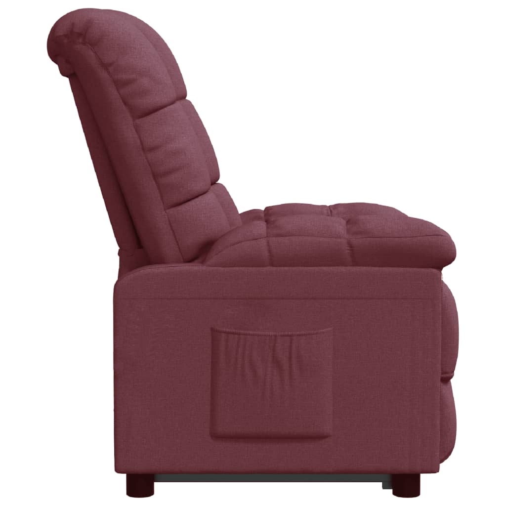 vidaXL Rozkładany fotel, fioletowy, tapicerowany tkaniną