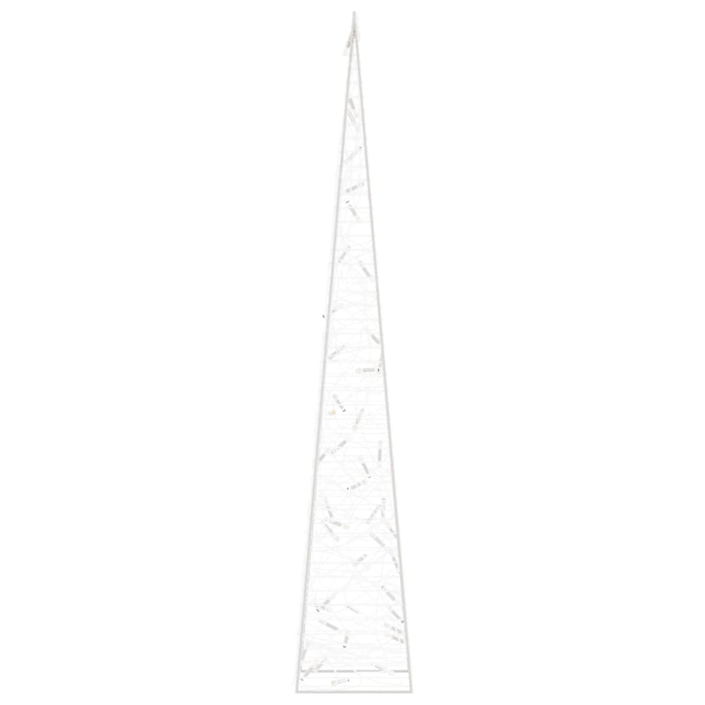 vidaXL Stożek dekoracyjny, akrylowy, zimne białe LED, 90 cm