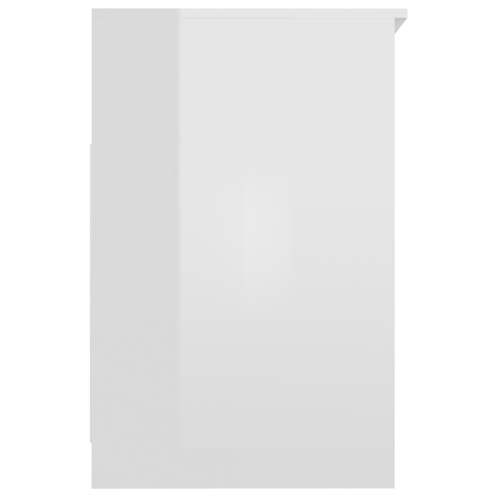 vidaXL Komoda, biała z połyskiem, 40x50x76 cm, materiał drewnopochodny
