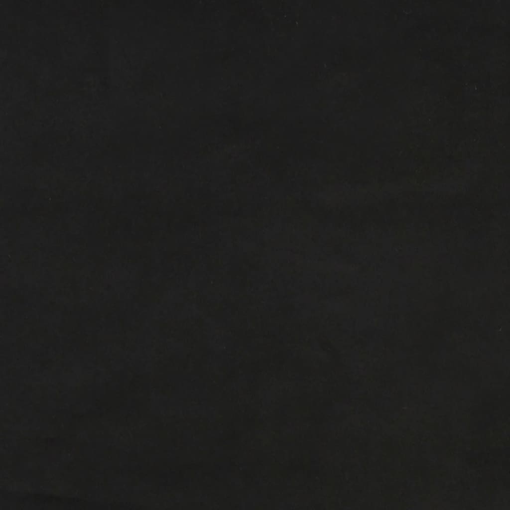 vidaXL Łóżko kontynentalne, czarne, obite aksamitem, 200x200 cm