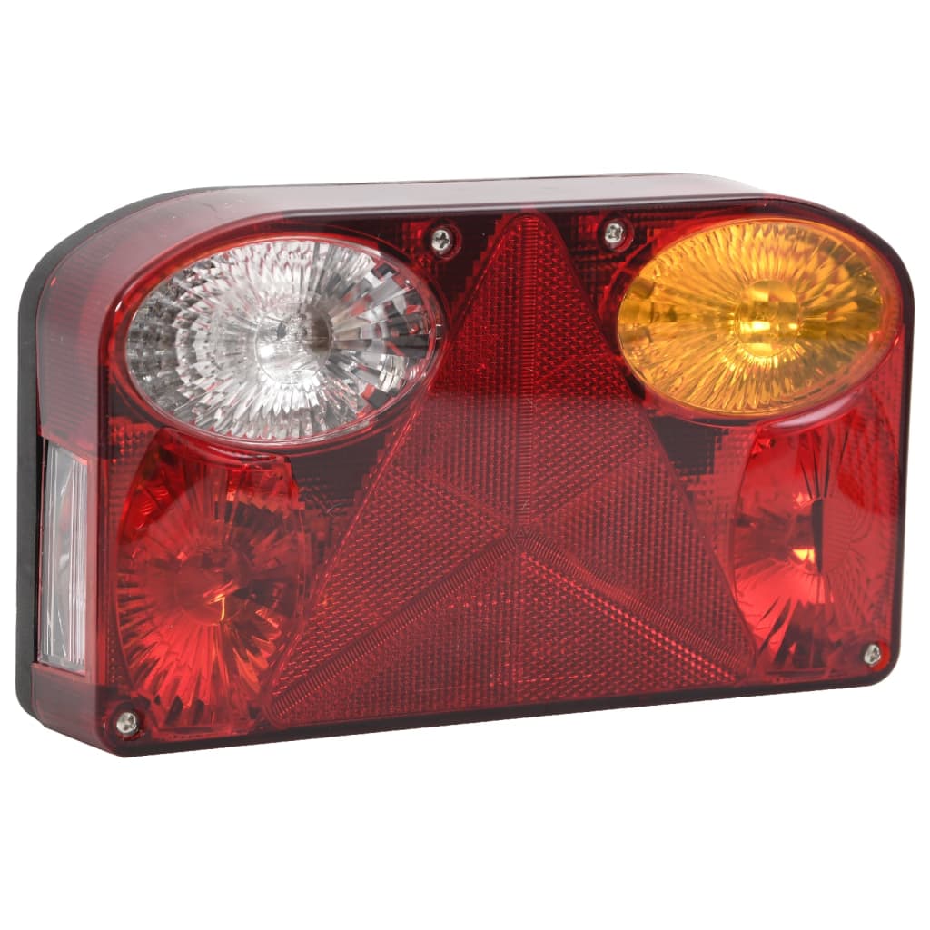 vidaXL Lampy do przyczepy, 2 szt., czerwone, 23x6x13 cm, 12 V