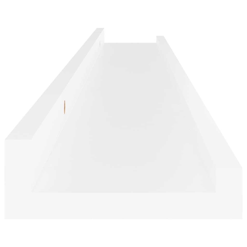 vidaXL Półki ścienne, 4 szt., białe, 80x9x3 cm