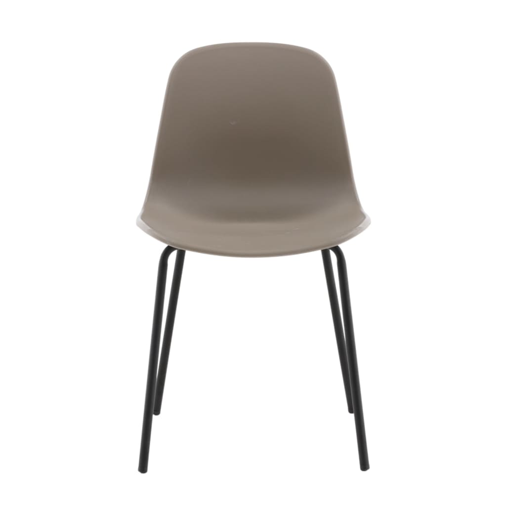 Venture Home Krzesła Arctic, 2 szt., tworzywo sztuczne, czarno-khaki