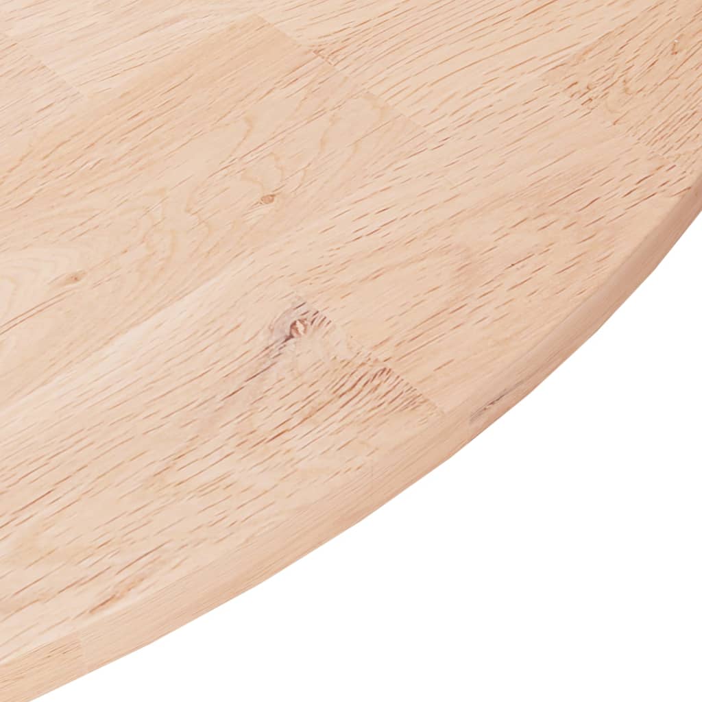 vidaXL Okrągły blat do stolika, Ø60x1,5 cm, surowe drewno dębowe
