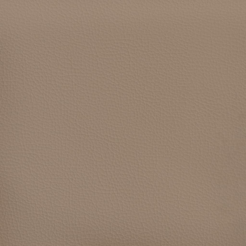vidaXL Panele ścienne, 12 szt., cappuccino, 90x15 cm, sztuczna skóra