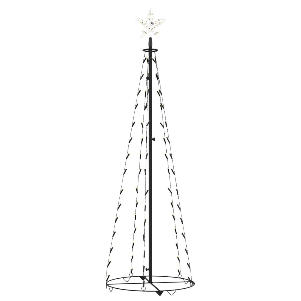 vidaXL Ozdoba świąteczna w kształcie choinki, biała 84 LED, 50x150 cm