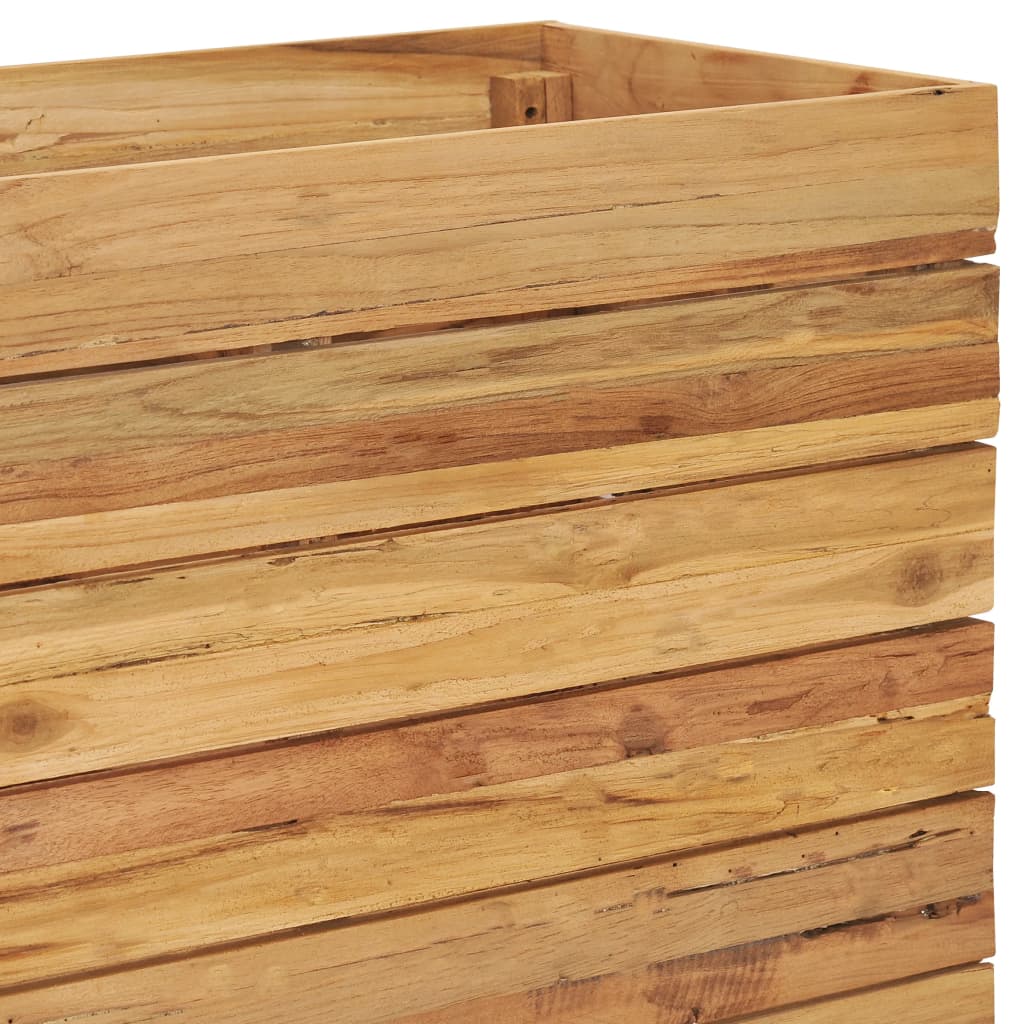 vidaXL Podwyższona donica, 150x40x55 cm, lite drewno tekowe i stal
