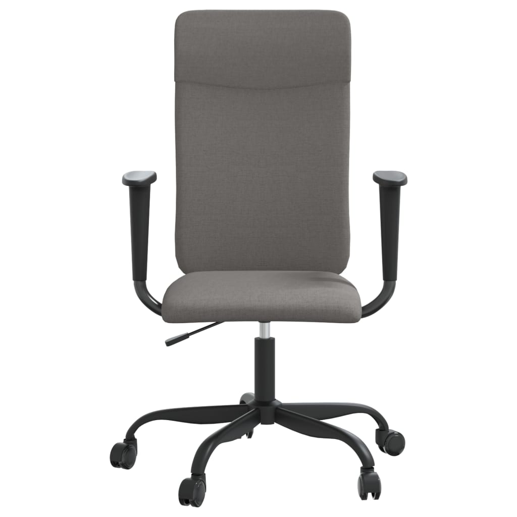 vidaXL Krzesło biurowe z regulowaną wysokością, ciemnoszare, tkanina