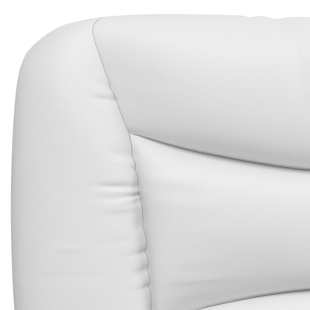 vidaXL Rama łóżka z zagłówkiem, biało-czarna, 100x200 cm, ekoskóra
