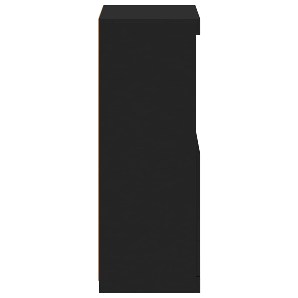 vidaXL Szafka z oświetleniem LED, czarna, 41x37x100 cm
