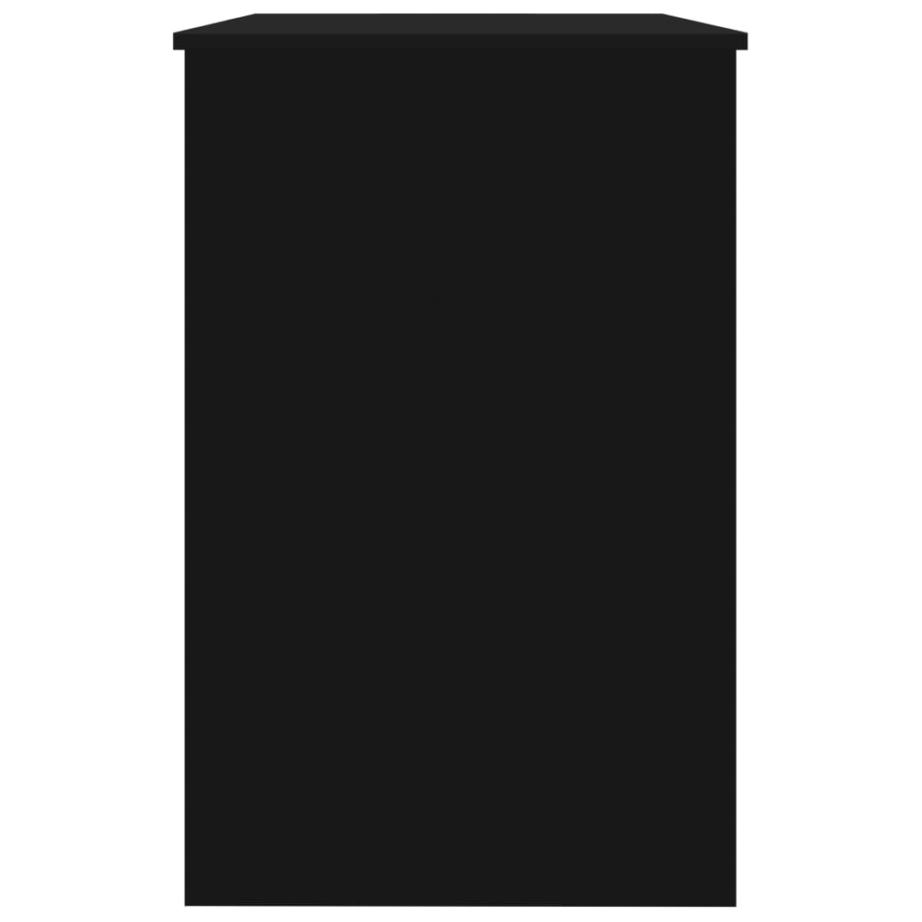 vidaXL Biurko, czarne, 100x50x76 cm, materiał drewnopochodny