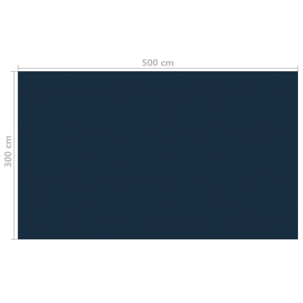 vidaXL Pływająca folia solarna z PE, 500x300 cm, czarno-niebieska