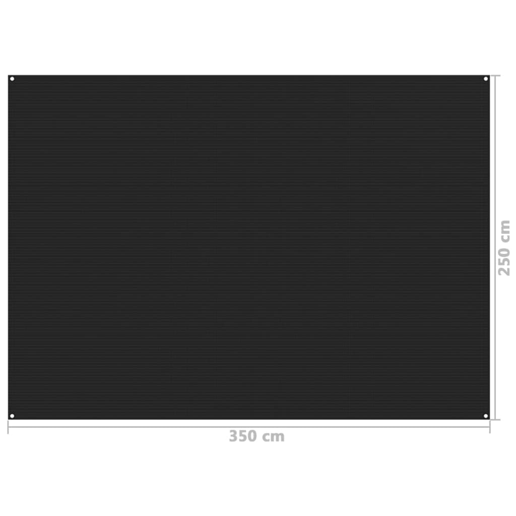 vidaXL Wykładzina do namiotu, 250 x 350 cm, czarna