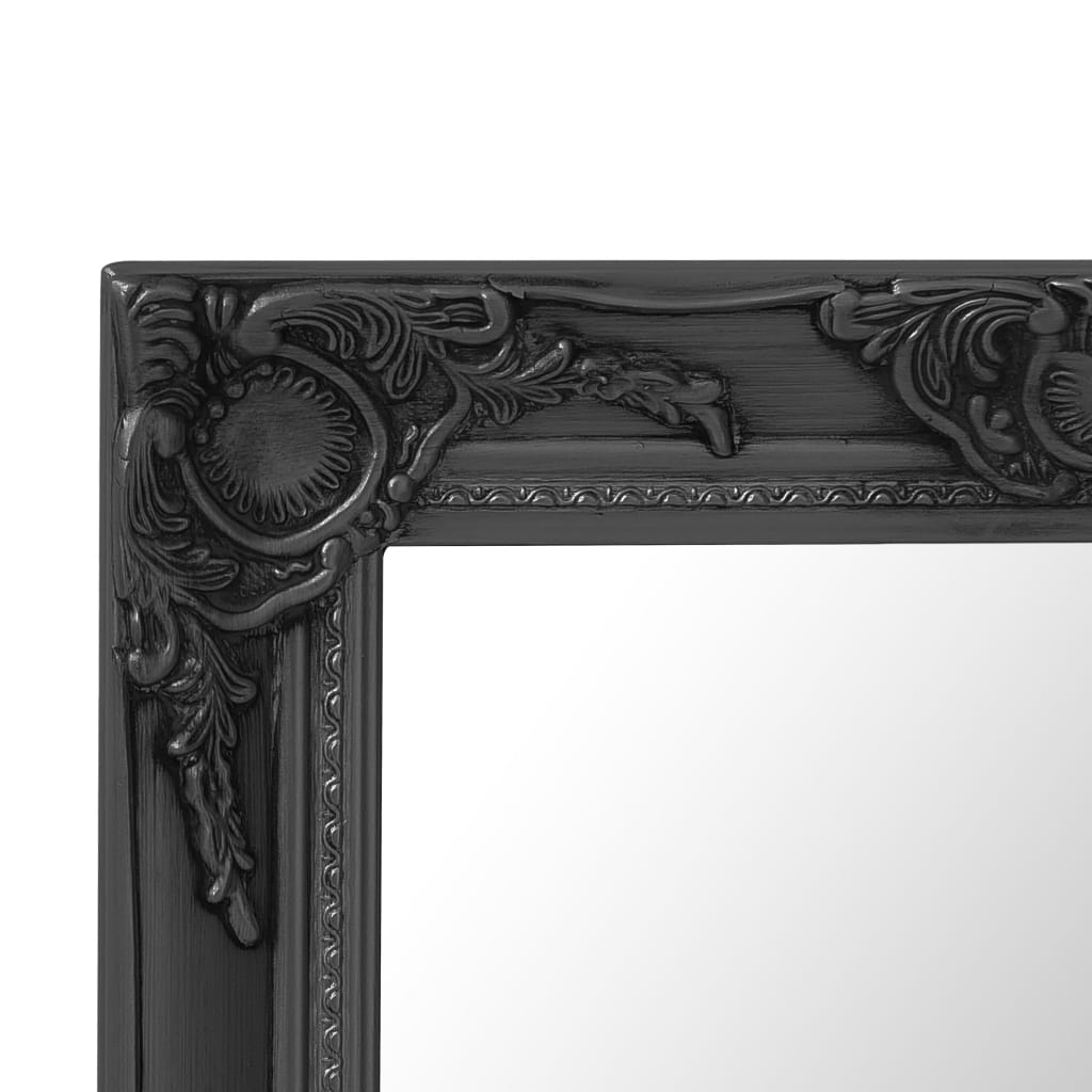 vidaXL Lustro ścienne w stylu barokowym, 50x50 cm, czarne